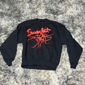 Size M Doja Cat Unisex Black Graphic Scarlet Tour Crew Neck Pullover Sweatshirt